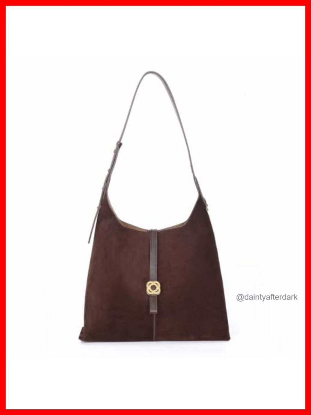 Faux Suede Hobo Shoulder Bag Tote Adjustable Strap Medium Women Handbag